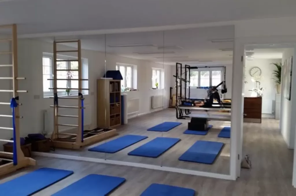 Empty Pilates studio in Dorset set up for Reformer classes