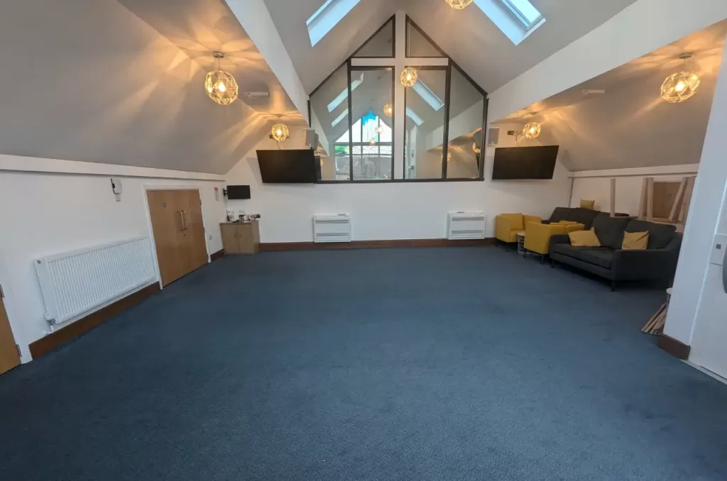 Pilates studio room at Christ Church Creekmoor, Poole