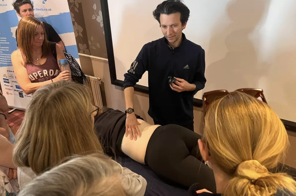 Level 3 Sports Massage Course Showing Lower Back Massage