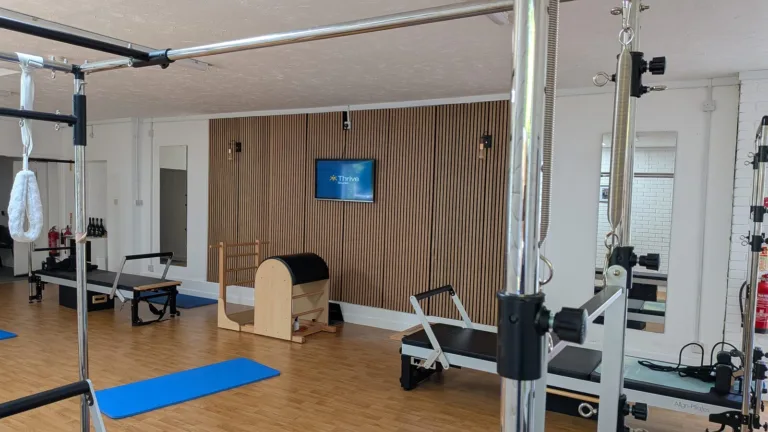 Reformer Pilates equipment at Thrive Studio in Broadstone, Dorset